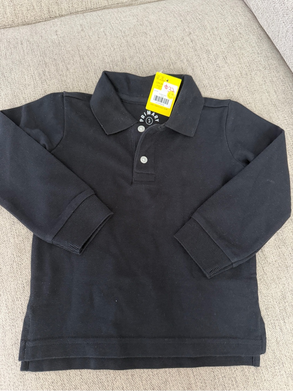 Primark Black Long Sleeve Polo for Kids